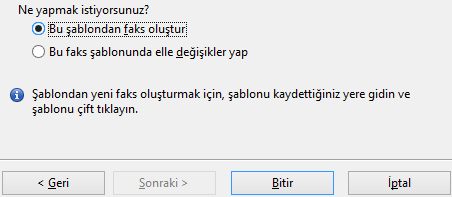 Faksın içinde yer almasını istediğimiz özelliklerin başına onay işaretini koymak yeterlidir. Tam tersine istemediğimiz özellikler de varsa onay işaretini kaldırmamız gerekmektedir.