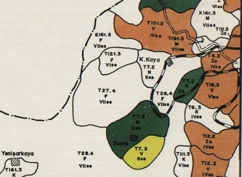 çok seyrek orman ağaçları, çalı ve otlar bulunabilir. Fakat genellikle vegetasyondan yoksundur. PROJE ALANI Şekil.22: Şehitkamil Bölgesinin 1/100.000 Ölçekli Arazi Varlığı Haritası III.I.VIII Su Ruhsat sahası ve faaliyet alanı içinde keson, derin, artezyen vb.