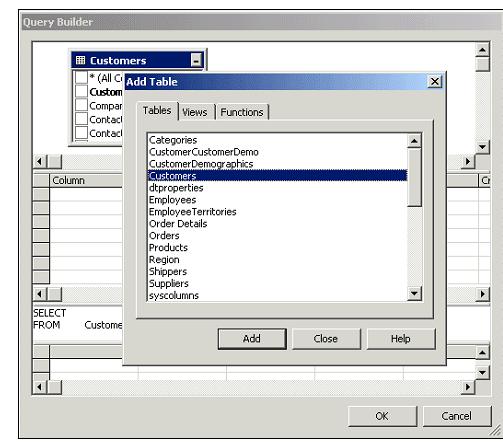 ADO.NET 2009 2010 İstediğiniz tabloyu