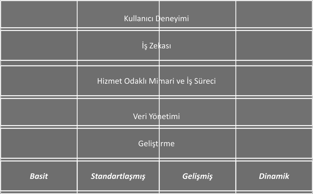 33 3.3.3 Uygulama platformu altyapı optimizasyonu Uygulama platformu altyapı optimizasyonunda, son kullanıcıların deneyimlerinden faydalanılarak sunulan hizmetlerin kalitesi arttırılmaya çalıģılmaktadır.