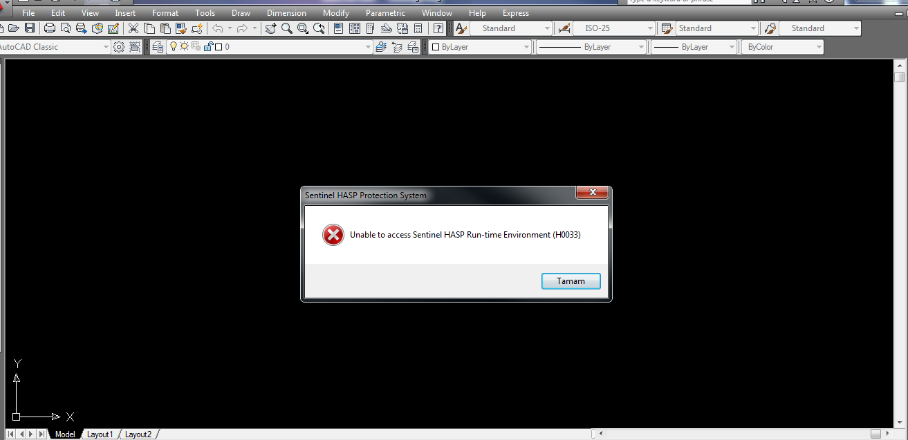 HASP HATALARI HATA 1 : Unable to Access Sentinel Hasp Run-Time Environment (H0033) Bu hata hasp driver ının kurulu