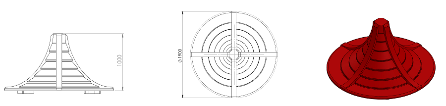 H:150 CM ZEMİNDEN KULEYE MERDİVEN Merdivenler zeminden platforma 150 CM kot farkına erişebilecek şekilde imal edilecektir. Merdivenlerin basamak yüksekliği minimum 130 mm, maksimum 200 mm. olacaktır.