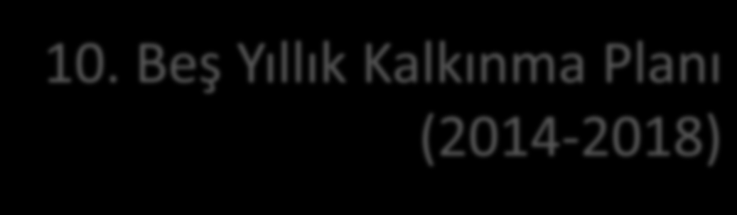 10. Beş Yıllık Kalkınma Planı (2014-2018) Gelişmeler ve Hedefler 2006 2012 2013 * 2018 Birincil Enerji Talebi (BTEP) 99.642 119.302 123.600 154.000 Elektrik Enerjisi Talebi (GWh) 174.637 241.949 255.