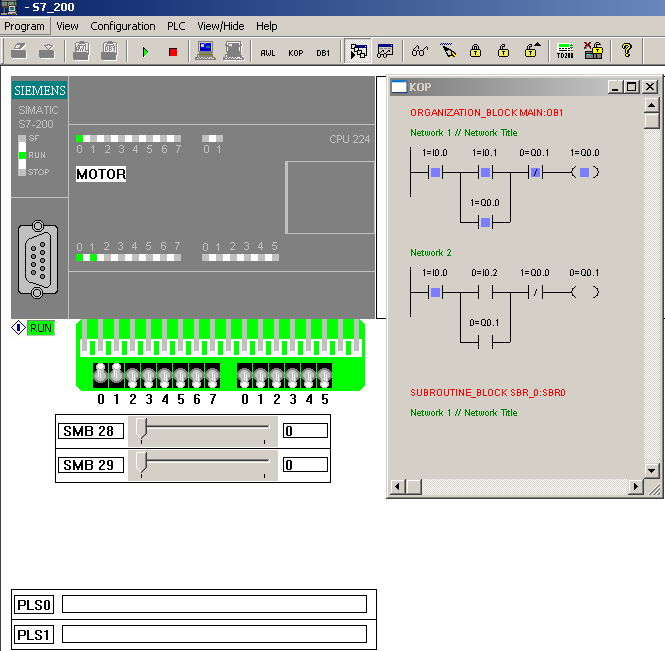 PLC deney seti ile öğrenciler, Microwin Step-7 programı ile derledikleri programları PLC ye yükleyerek, deney seti ile test edebilme şansına sahip olmaktadırlar.