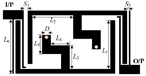 (a) (b) Şekil 1.4: Üç-band filtre yapısı a) Açık devre sonlandırmalı yan hat yüklü rezonatörler kullanılması, b) Kısa devre sonlandırmalı yan hat yüklü rezonatörler kullanılması.