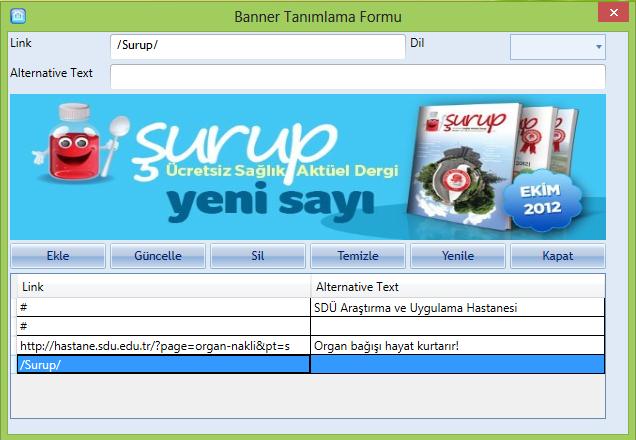 Sonrasında yetki dahilinde olduğu ekranların kısa yolları sağ tarafta açılmaktadır. 2.