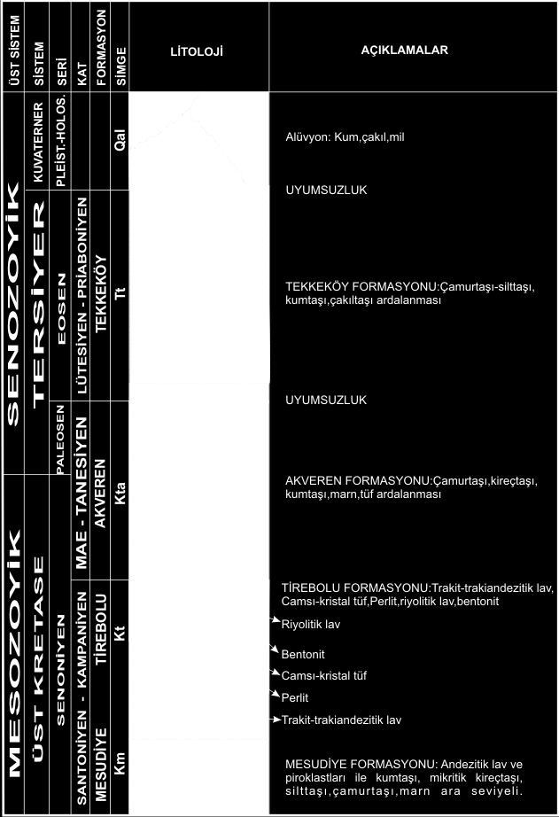 19 Şekil 3.1. Çalışma sahasının genelleştirilmiş