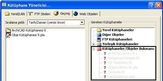 08. OBJE ve LAMBA ARAÇLARI Yerel bir Kopya Kullan kutusu projede kullanılan uzak kütüphanelerin bir yerel kopyasını hemen altta yer alan adreste bulundurmaya yarar.