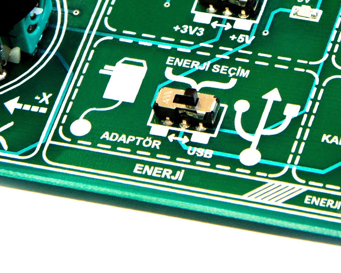 ADAPTÖR Enerji Seçim anahtarını ADAPTÖR pozisyonuna çektiğinizde, sistem enerjisini harici olarak bağlanan ADAPTÖR üzerinden ENERJi SEÇiM USB Enerji Seçim anahtarını USB pozisyonuna çektiğinizde,