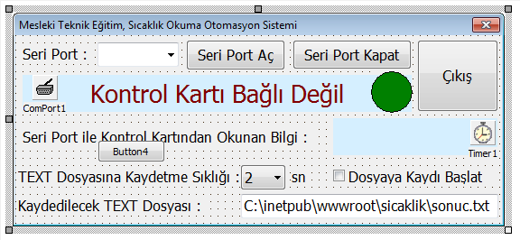 Resim 1.34 : Timer bileşeni aktif edildiği (Timer1.