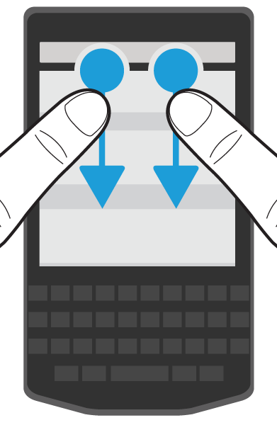 Kurulum ve temel işlevler Not: Bir uygulamada cihaz ayarlarını bulmak için iki parmağınızı kullanarak ekranın üst kısmından aşağı kaydırın.