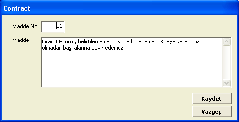 Yeni simgesine tıklanarak harcama ve gelir/gider tipi kısımları doldurulur.