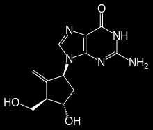 Entekavir 2-deoksiguanizinin karbosiklik analoğudur Etkin hali entekavir trifosfattır Diğer