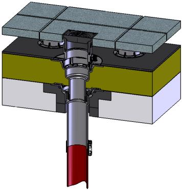 Bir yükseklik dengeleme parçası ile yükseklik: 140 mm - 220 mm.