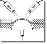 4.4.2.2. Şekillendirme sonrası grid ölçümü Yassı metal şekillendirildikten sonra işaretlenmiş daireler farklı boyutlardaki elipslere dönüşeceklerdir (Şekil 4.29).