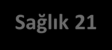 48. Avrupa Bölge Komitesi (1998) Sağlık 21 başlığıyla 21 inci yüzyıl için sağlık alanında 21 hedef Sağlıkta dayanışma, hakkaniyet, yaşama sağlıklı başlanması, gençlerin sağlığı, yaşlıların sağlığı