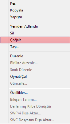 Sembol çizim alanında karelere Ģekiller çizin. Resim 4.19: Film klibi için çizim yapılması Sahne 1 i veya oku tıklayarak ana çalıģma alanına dönün.