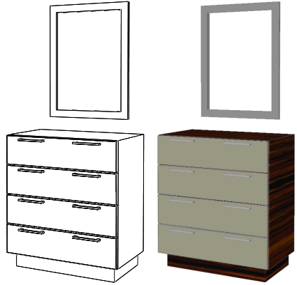 2.1. Yatak Odası Mobilyalarının Üç Boyutlu Çizimi Çizeceğimiz modelin ön hazırlığı olarak karalama yapılmasında fayda vardır.