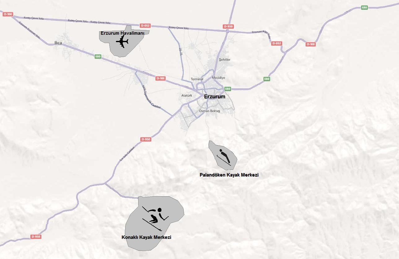 Resim 4-5: Konaklı Kış Turizm Merkezi Konumu Kaynak: KUDAKA Projelendirme Dosyası, 2011.