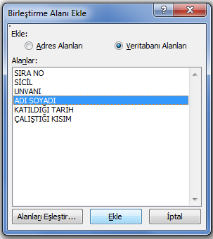 Belgeye Başlama Tıklayın İleri Alıcıları Seçin Tıklayın Gözat Tıklayın Excel Tablonuz nerede ise onu bularak seçin