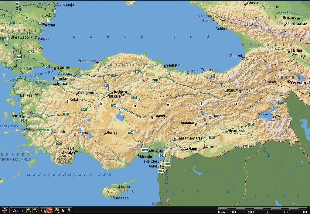 Şekil 1.1. İnceleme alanının yer bulduru haritası. Şekil 1.