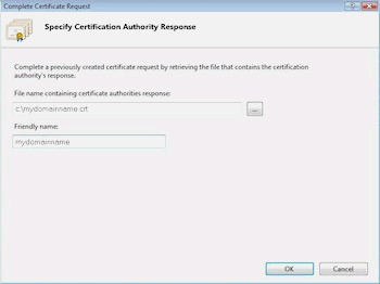 7.4. Sağ panelde bulunan "Actions" bölümünden "Complete Certificate Request" kısmına tıklayınız. 7.5. Complete Certificate Request" sihirbazı açılacaktır.