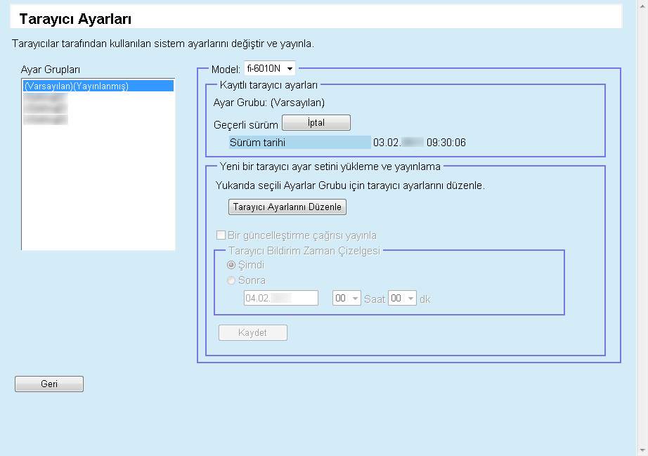 Bölüm 3 1 Admin Console ana penceresindeki [Admin İşlemleri] sekmesine tıklayın. [Tarayıcı Yönetici İşlemleri] penceresi görünür. 2 [Tarayıcı Ayarları] bağlantısını seçin.