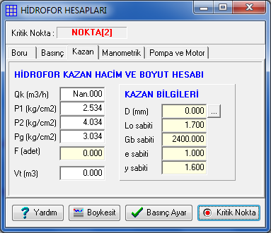 Manometrik Yükseklik Hesapları Manometrik Yükseklik Hesapları Hidrofor manometrik yüksekliğinin hesaplandığı işlemdir.