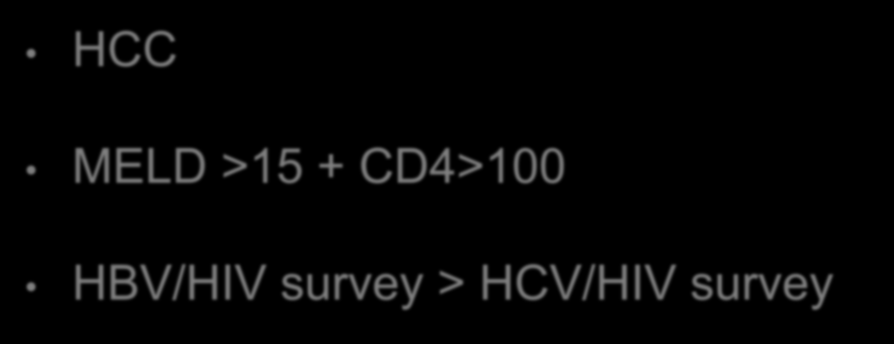 Organ Nakli HCC MELD >15 +