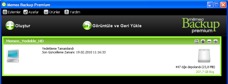 Yedekleme Planını Geri Yükleme Günün birinde yedeklemiş olduğunuz dosyaların bazılarını veya tümünü Geri Yüklemek isteyebilirsiniz.