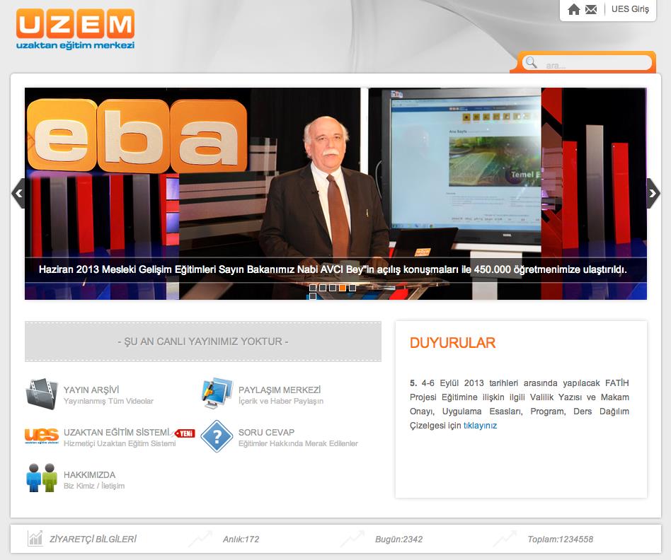 EBA UZEM UZEM, EBA portal alt yapısını kullanan internet tabanlı bir uzaktan eğitim