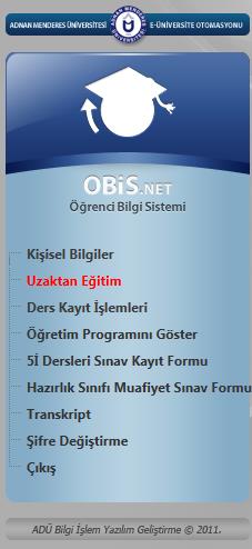 09.09.2014 16:33 Öğr. Gör. Şinasi YAYLAGÜL 1 SULTANHİSAR MESLEK YÜKSEKOKULU DERS KAYDI İŞLEMLERİ 1. Öncelikle öğrenci Obis sistemine obisnet.adu.edu.tr adresinden giriş yapmalıdır. 2.