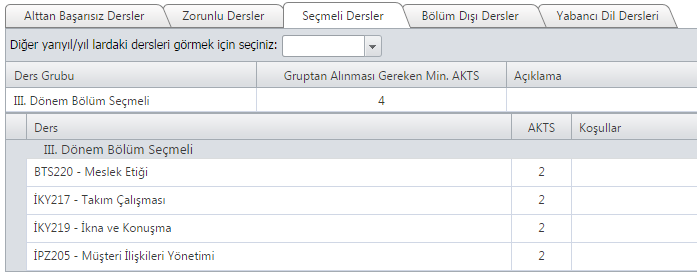 09.09.2014 16:33 Öğr. Gör. Şinasi YAYLAGÜL 3 5. Alttan Başarısız Derslerinizin seçim işlemi bitmiş ise artık Zorunlu Dersler inizi seçebilirsiniz.