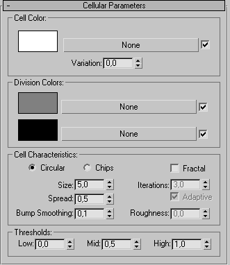 Cellular Parameters kısmındaki Cell Color