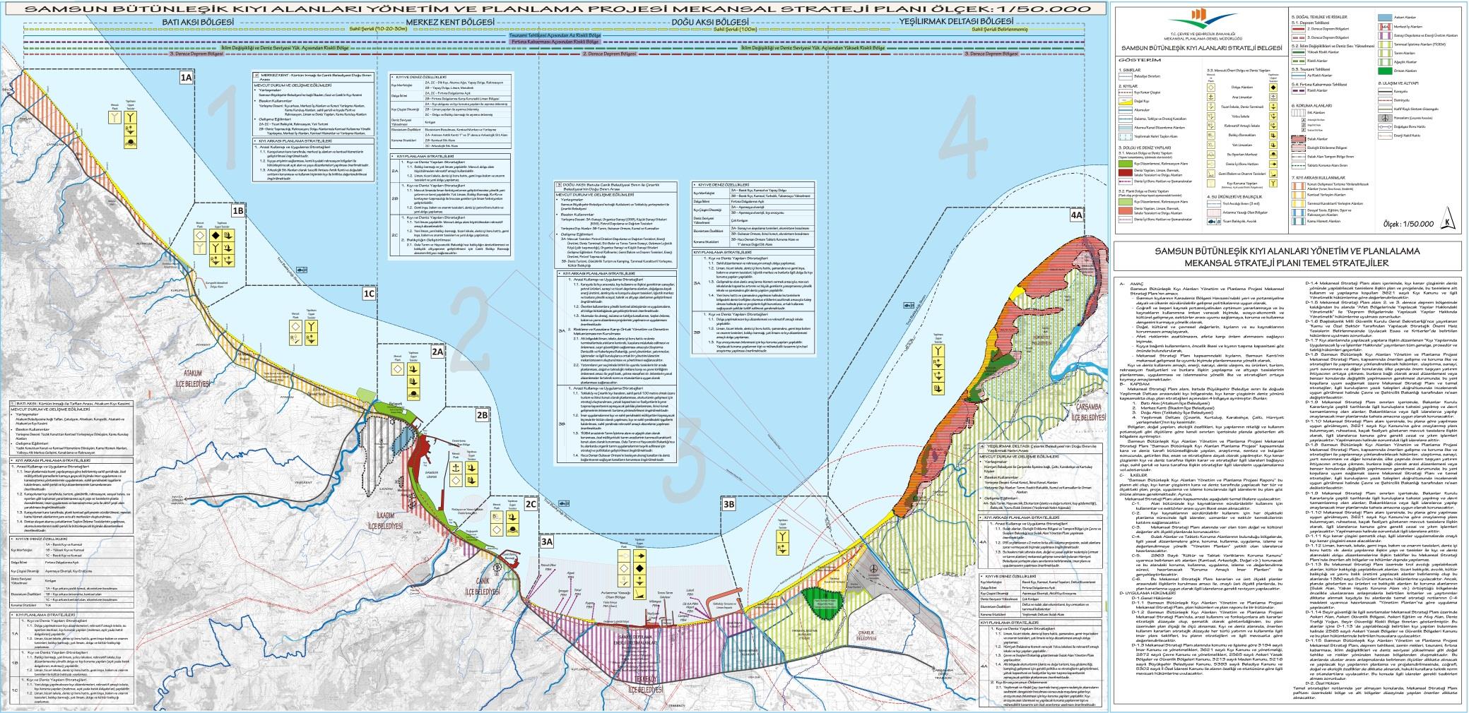 Ek-3a: 1/25.000 ölçekli Samsun Bütünleşik Kıyı Alanları Strateji Belgesi Ek-3b: 1/50.