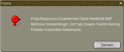 Bu işlemden sonra seçili projenin görüşüldüğü ve uygun görüldüğü Yönetim Kurulu Kararının Toplantı Sayısı, Karar Sayısı ve Konusu bilgileri ilgili boşluklara gelecektir.