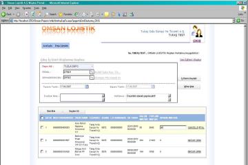 E- Lojistik Müşteri Portalı İnternet