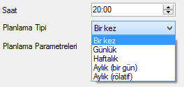 39 Şekil 40 - Rapor Çalışma Planı Düzenleme Formu Rapor Adı; Rapor için isim tanımlamak için kullanılır. Rapor Şablonu; Daha önce tanımlanan Rapor Şablonları nı seçmek için kullanılır.