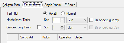 40 Bir kez seçilirse; kez rapor üretir. ile verilen tarihte bir Günlük seçilirse; verilen tarih aralığında her gün rapor üretir. Haftalık seçilirse; verilen günlerde rapor üretir.