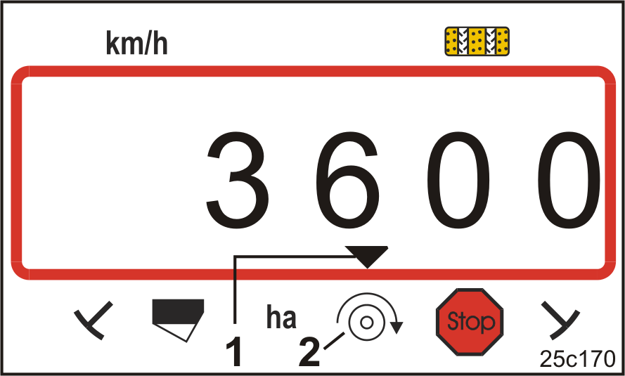 Yapı ve fonksiyon 4.1.2 Pnömatik ekim makinalarıyla işletim AMALOG+ dağıtıcı başlıktaki sürme izi kapatma sistemini denetler. Sürgülerin yanlış konumunda akustik alarm verir.