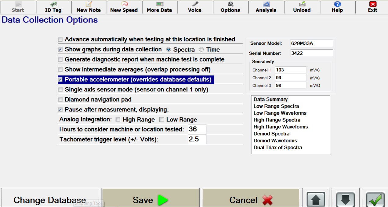 Collector Software Options See page 40