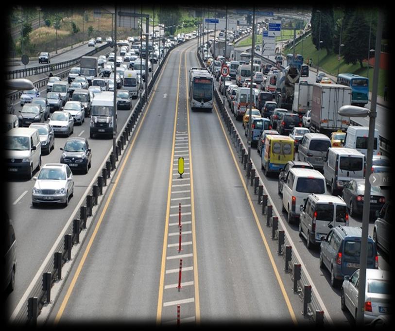 Metrobüs Projesi Ana arterlerdeki trafik yoğunluğunu çevreye duyarlı ulaşım sistemi metrobüsle azalttık