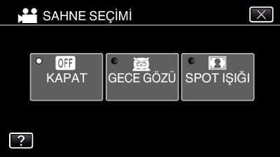 Kayıt Manzaraya Göre Çekim (Süje) Sıkça karşılaşılan yaygın sahneler en uygun ayarlar ile kaydedilebilir *Aşağıda Wi-Fi işlevlerine sahip modelin ekranı bulunmaktadır 1 Elle kayıt modunu seçin 5