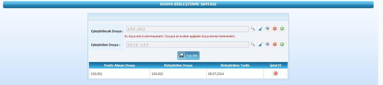 19.4 Dosya Birleştirme işlemleri Dosya birleştirme işlemleri sayfasına erişebilmek için ana sayfadaki sayfa ara alanına dosya yazılarak 3 saniye beklenir açılan menüden Dosya Ayarları seçilir.