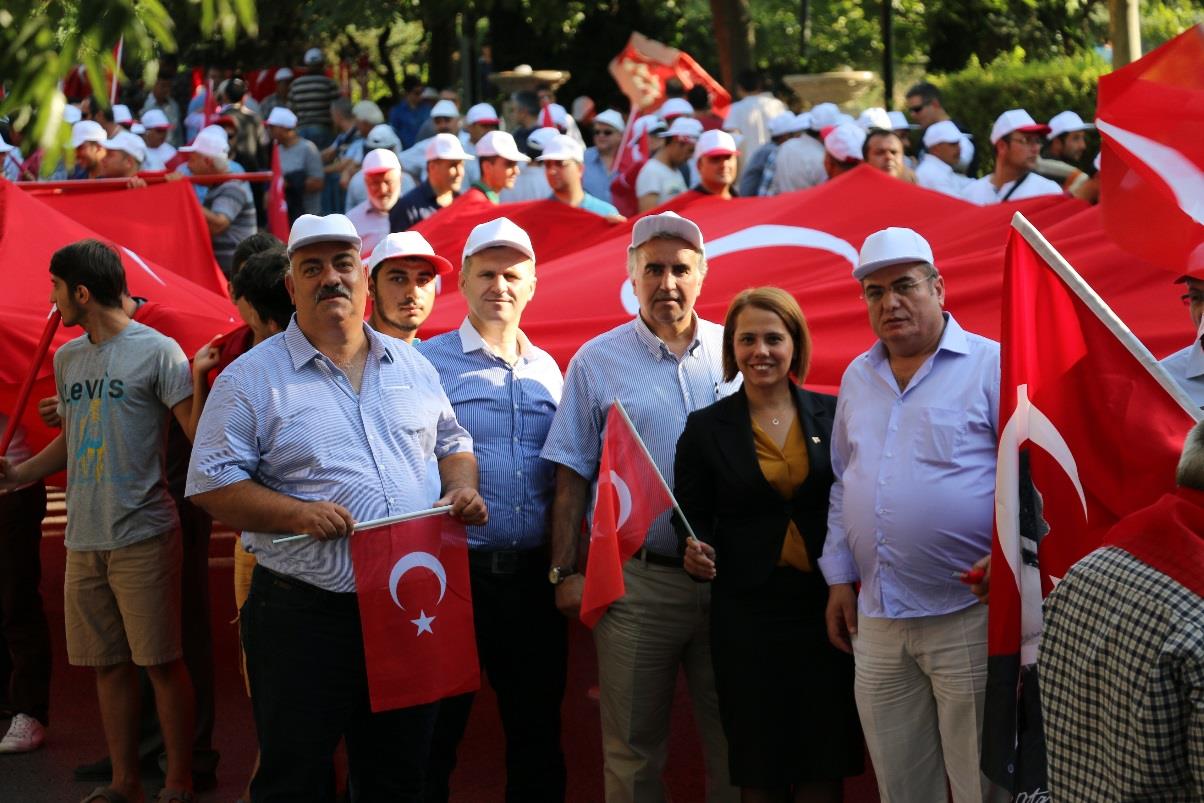 «TERÖRE HAYIR KARDEŞLİĞE EVET» YÜRÜYÜŞÜ Odamız, meclis üyeleri ve katılmak isteyen üyeleriyle birlikte TOBB