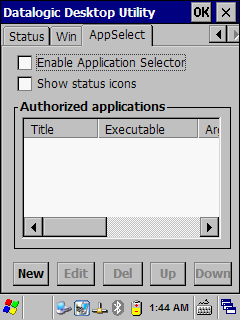 AppSelect Sekmesi Bu sekmede Aplication Selector programına bir program tanımlaması, tanımlanan bir programın düzeltilmesi veya tanımlanan bir programın iptal (silinmesi) edilmesi gibi