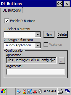 Görev özellik seçenekleri None Application Switcher : - : Görev özelliği yok. Datalogic Desktop Utility : Datalogic Desktop Utility programı çalıştırılmasının tanımlamasını sağlar.