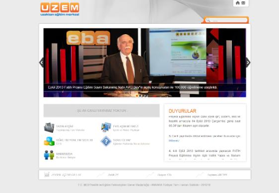 >> EBA UZEM UZEM, EBA portal alt yapısını kullanan internet tabanlı bir uzaktan eğitim sistemidir.