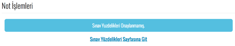 Alt işlemler barındaki simgesine tıklayarak grafik gör seçeneğinden ilgili sınavın sınıf not grafiğini görüntüleyebilirsiniz veya excel döküm al seçeneğini kullanabilirsiniz.