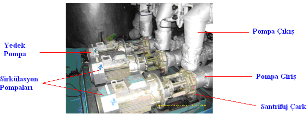 Gemide kullanılan pompalar kullanım yerleri ve amaçlarına göre çeşitli tiplerde kullanılırlar. Isıtma sistemlerinde genelde santrifüj ( merkezkaç) ve pistonlu tip pompalar kullanılır.